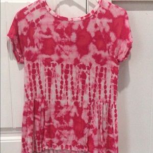 Tie dyed tee pink
